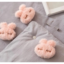 Gri Kalp Şekli-peluş Tavşan Pençesi 4 Adet Çarşaf Kapak Yorgan Tutucu Askıları Jartiyer Örtüsü Çarşaf Kaymaz Ev Gereçleri 47127312