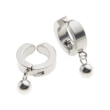 Sallanan Boncuk Tasarım Erkek Küpe Takı Aksesuar P24 T5 Sarı