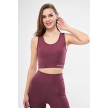 Lesa Wear Halter Yaka Spor Sütyeni Crop Top Gülkurusu