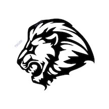 Aslan Yan Görünüm Sticker Yapıştırma Çıkartma 15Cm