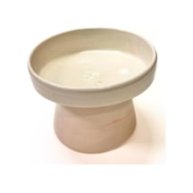 Pawstar Eğimli Yüksek Seramik Mama Kabı 350 Ml- Pembe Desen