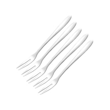 Gümüş 5 Adet Meyve Çatalı Lüks Paslanmaz Çelik Altın Kek Tatlı Çatal Güzel Mini Çatal Kek İçin Kullanılan Parti Salyangoz Çatal Restoran