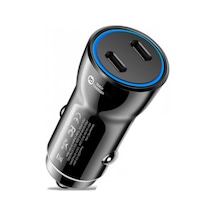 Polham Süper Hızlı Şarj 60w Ultra Hızlı 2x Pd Type C Girişli Araç Şarj Başlığı, 12/24v Tüm Girişlere Uyumlu, Isı Ve Akım Korumalı Şarj Başlığı