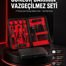 17 Parçalık Profesyonel Manikür Seti Paslanmaz Çelik Yeni Nesil