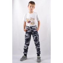 Alexandergardi C21-72100 Kargo Cepli Kamuflaj Erkek Çocuk Jogger Pantolon
