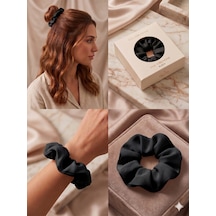 İpeksi Saten Dokulu Düz Renk Kumaş Scrunchie Lastik Toka Farklı Renk Seçenekli Diğer
