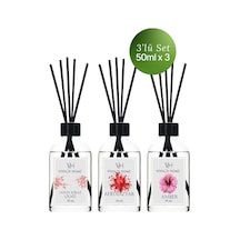 Vivaldi Home Japon Kiraz Çiçeği + Afrodizyak + Amber Çubuklu Oda Kokusu Esansiyel Uçucu Yağ 3 x 50 ML