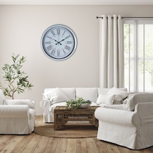 River World Duvar Saati 40 Cm Roma Rakamlı Rengi Beyaz Çok Renkli
