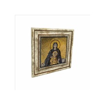 Ayasofya- Meryem Ve Isa Mozaiği Baskılı Taş Tablo 25x25