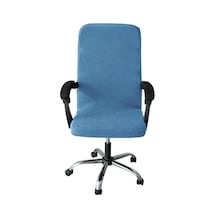 Kot Mavisi Su Geçirmez M/l Boyutları Ofis Streç Spandex Bilgisayar Koltuğu Sandalye Kapak Ofis Koltuğu Sandalyeleri Için Çıkarılabilir Slipcovers M