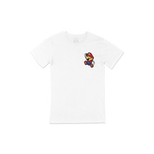 Süper Mario Cep Logo Tasarımlı Beyaz Tişört