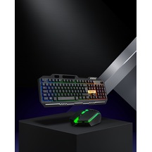 Mekanik Led Klavye Mouse Seti Pg8018