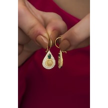 Nereze 925 Ayar Gümüş Gold Osmanlı Tuğralı Küpe Nereze 925 Ayar Gümüş Gold Osmanlı Tuğralı Küpe