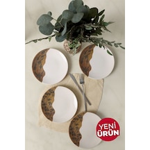 Keramika Terra Leaf Ege Pasta Tabağı 20 Cm 4 Adet 22878-79 Çok Renkli