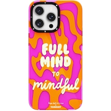 İphone 14 Pro Max Uyumlu Kılıf Yazı Desenli Youngkit Mindfulness Serisi Kapak Mor Mor
