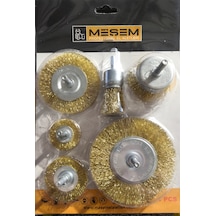 Meşem Çelik Tel Fırça Seti 6'lı Dairesel 25 38 50 75 100mm