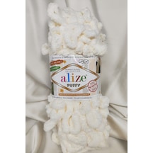Puffy Açık Krem El Örgü İpi 100gr. 9mt. 5'li Paket - Renk: 62