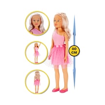 Büyük Boy Yürüyüş Arkadaşım Clara Party Dev Bebek 80 Cm - Koyu Pembe Renkli
