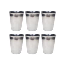 Hubrendy Tedarik 6 Adet Paslanmaz Çelik Krom Bardak 9 X 7,5 X 5,5cm 1