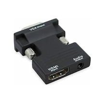 4499 Ses Destekli Hdmi To Vga Monitör Çevirici Dönüştürücü Adaptör