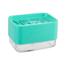 Bosphorusboutique02 Suntek Mutfak Sabunluk, Tutuculu Drenaj Süngeri, Mavi 11.8x5cm Çift Kişilik