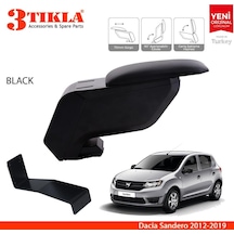 Dacia Sandero 2012-2019 Delmesiz Çelik Ayaklı Siyah Kolçak Kol Dayama