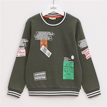Wanex Erkek Çocuk Uzun Kol Kalın Sweatshirt - 15534 Haki