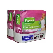 Depend Kadın Emici Külot M 10 + 10 Adet