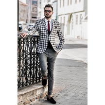 Sir Tek Ceket Ekose Regular Fit(434102097)