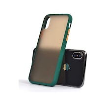 Apple Uyumlu iPhone XS Max 6.5 Kılıf Fri Mat Yüzey Renkli Kenar Kılıf