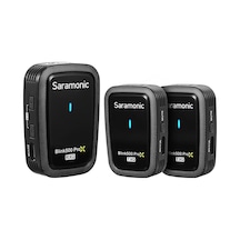 Saramonic Blink500 Prox Q20 Kablosuz Yaka Mikrofonları, Kamera, Pc, Apple Uyumlu iPhone, Android, Kayıt Röportajı, Vlog'lar İçin 10 Saat Pil Şarj Edilebilir Kablosuz Mikrofon