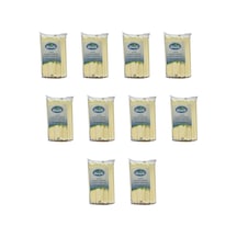 Kağıtlı Sargılı Beyaz Tek Kullanımlık Düz Pipet Kamış 23 Cm. - 200 Adetlik 10 Paket Sarı