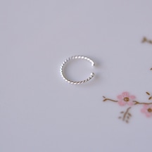 Heppii 925 Ayar Gümüş Sıkıştırmalı Burgu Hızma Gümüş Renk