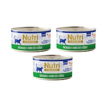 Nutri Feline Ton Balıklı, Tavuk Ve Ciğerli Mousse Tahılsız Yetişkin Kedi Konservesi 70 G X 3 Adet