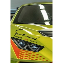 Proton 416 Sport Mind Far Dekor Sticker Siyah Zemin Kırmızı Yazı Oto Aksesuar 416 Yazılı Siyah & Kırmızı