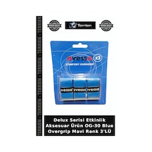 Premium Og-30 Blue Overgrip Mavi Renk 3'lü Etkinlik Kullanım Aktivite