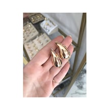 Renkli Taşlı Damla Model Küpe Çok Renkli