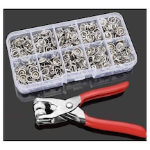 200 Adet Paslanmaz Çelik Çıtçıt Ve Pense Seti Metal Çıt Çıt Makin