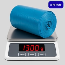 Mulpex Jumbo Boy Mavi Çöp Torbası 80x110 Cm 10 Rulo 13 Kg %2 Dayanıklı Ve Kalın, Ağır Hizmet Geri Dönüşüm