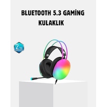 Kablosuz Kulaklık Rgb Aydınlatmalı Bluetooth 5.3 Uzun Pil Ömürlü