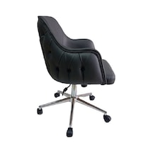 Bilgisayar ve Çalışma Koltuğu Suni Deri Krom Yıldız Ayaklı