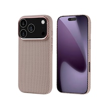 Zore İphone 17 Pro Kılıf M-safe Şarj Özellikli Karbon Fiber Görünümlü Ogaa Nekst Kapak - Gold Altın