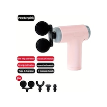 Motion003 Pembe Yuksek Guclu Tam Vucut Rahatlatıcı Sarj Edilebilir Derin Doku Masaj Aleti 4 Baslık Pembe