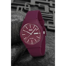 Q&Q QCG21211 Bordo Su Geçirmez Çift Takvimli Kol Saati