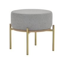 Vilinze Otto T1 21 Gold Ayak Teddy Fonksiyonel Sehpalı Puf Açık Gri