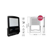 İnoled 300w 6500k Elegant Serisi Ip66 Beyaz Led Projektör 5209-01