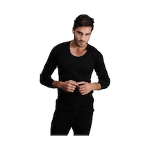 Hasyün Bora Siyah Erkek Uzun Kollu İçlik Takım. 001