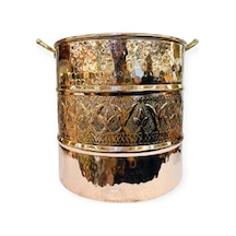 İşlemeli Bakır Köpük Kazanı 32 Cm Bakır