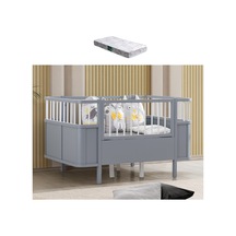 Siesta Büyüyen Beşik 90 x 130 CM - Gri + 1 Comfort Yatak Gri