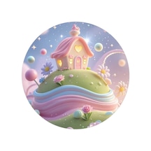 Yenilebilir Yuvarlak Pasta Resim Baskısı 20 Cm Şekerli Kağıt Şeker Temalı 115